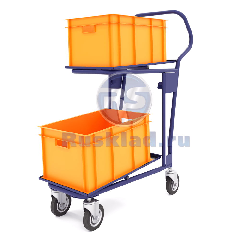 Тележка платформенная для ящиков двухъярусная. ТПДЯ Тележка платформенная для ящиков двухъярусная. ТПДЯ