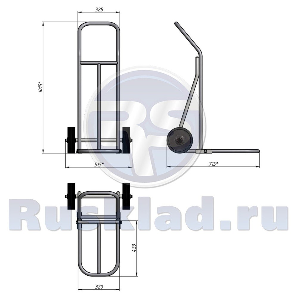Тележка грузовая двухколесная КГМ 200. (г/п 150 кг) Тележка грузовая двухколесная КГМ 200. (г/п 150 кг)